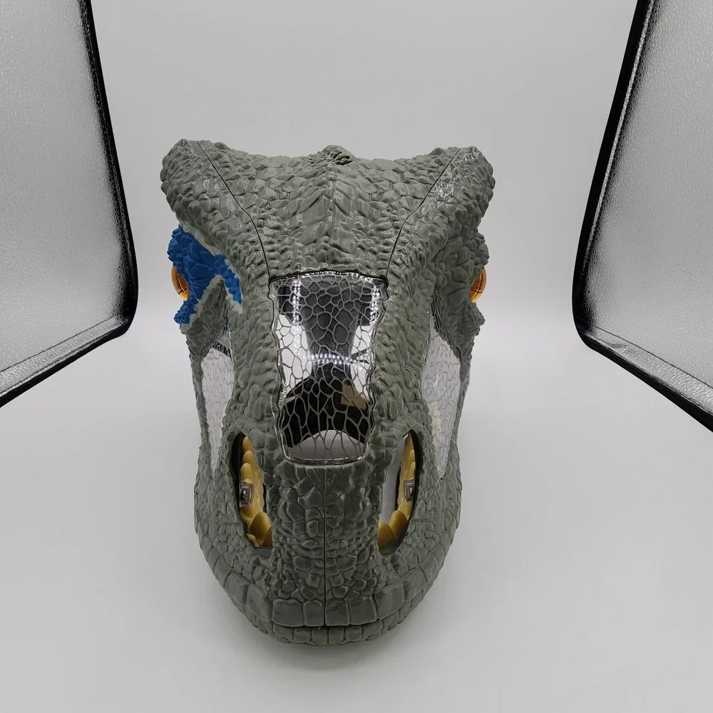 Jurassic World Park Chomp‎ N Roar Mask Velociraptor Raptor Blue Dinosaur Works